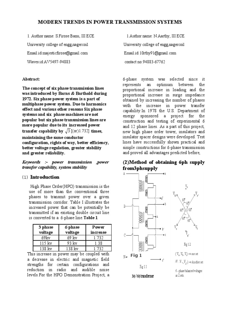 6 Phase PDF Electric Power Transmission Electrical Substation