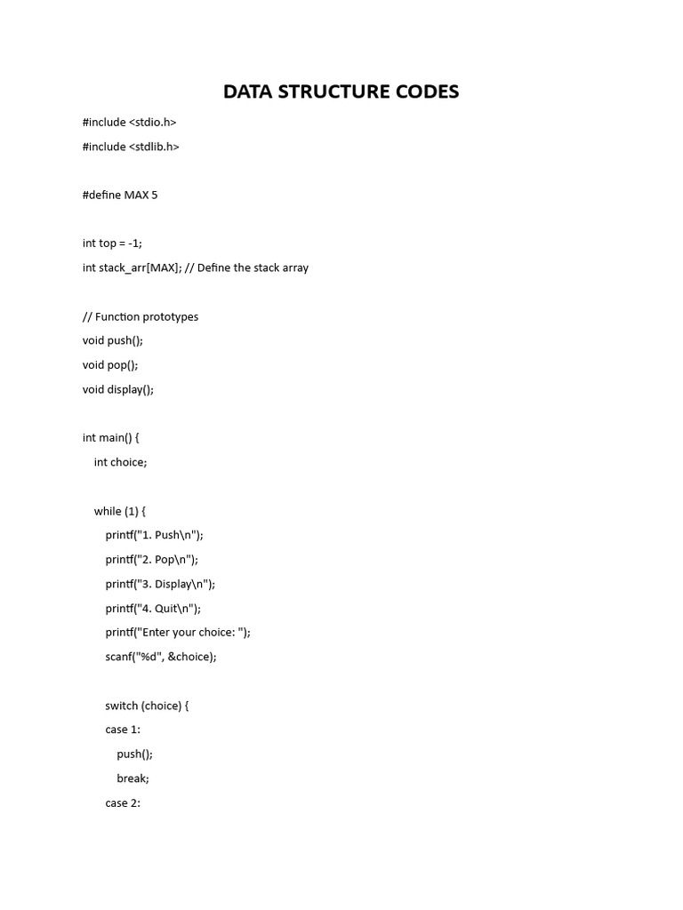 Data Structures: Stack, Queue, Postfix | PDF | Queue (Abstract Data ...