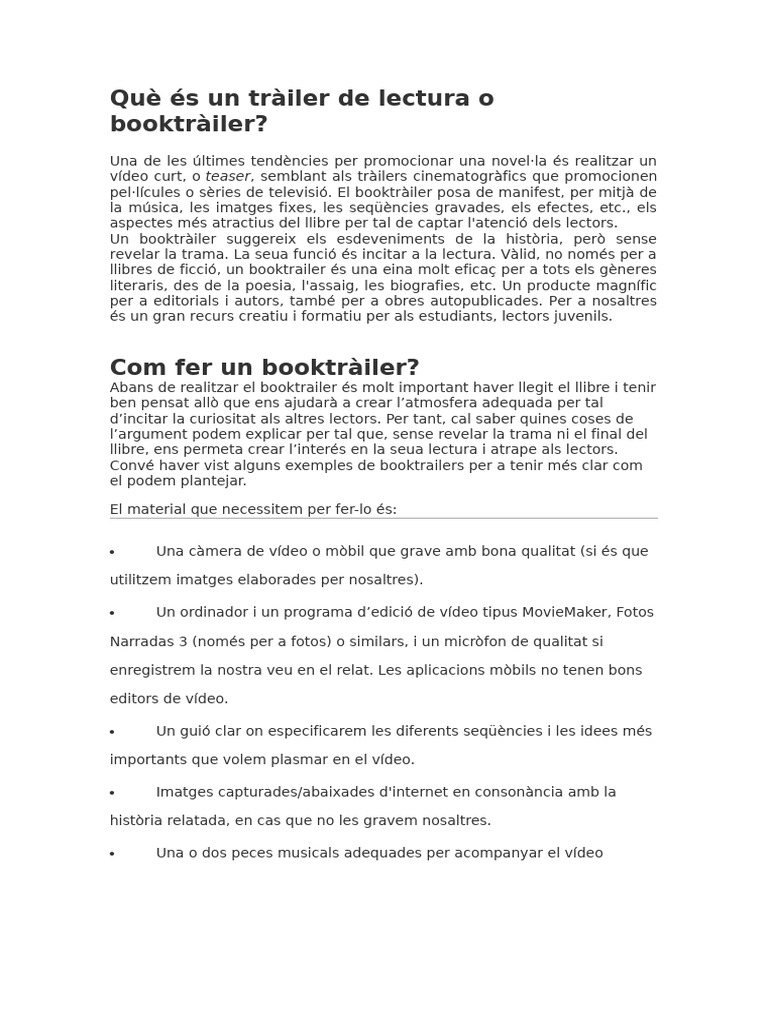 Booktrailer Teoria1 | PDF
