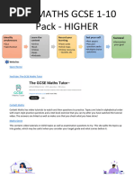 GCSE Edexcel Higher Maths: Topic List for Revision (CALCULATOR) | PDF ...