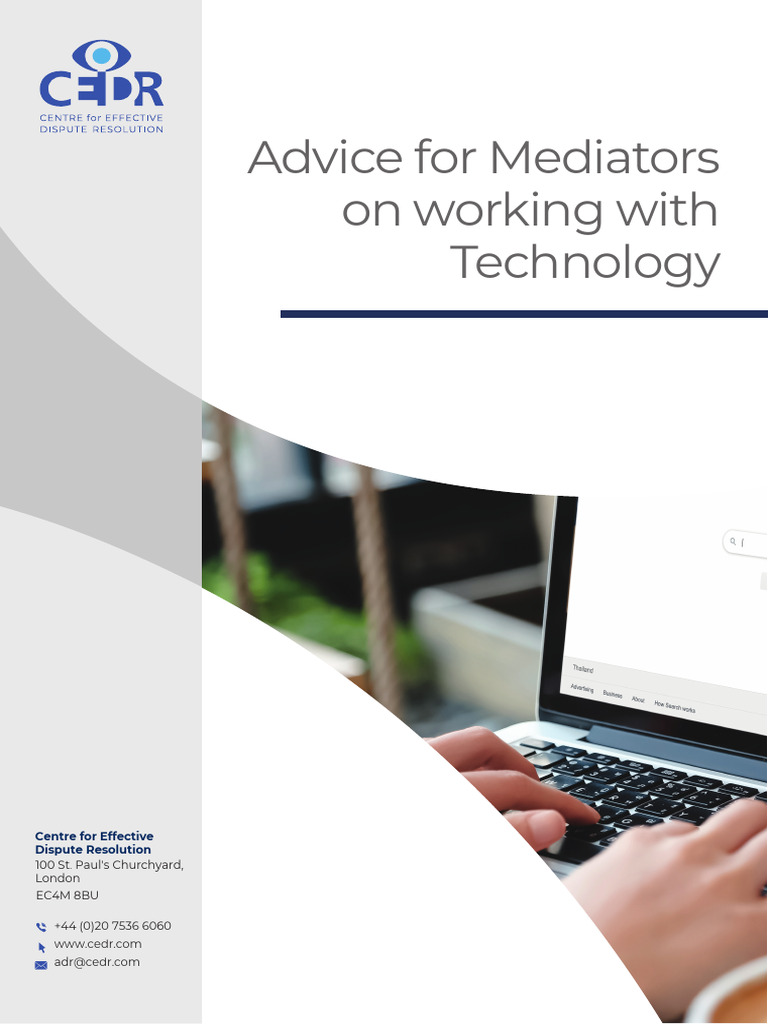 Advice For Mediators On Working With Technology 2023 | PDF | Mediation