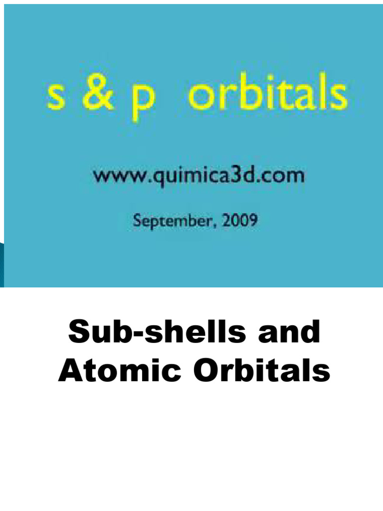 1.4. Sub-Shells and Atomic Orbitals | PDF | Atomic Orbital | Electron ...