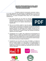 Comunicado Conjunto Oposición Majadahonda