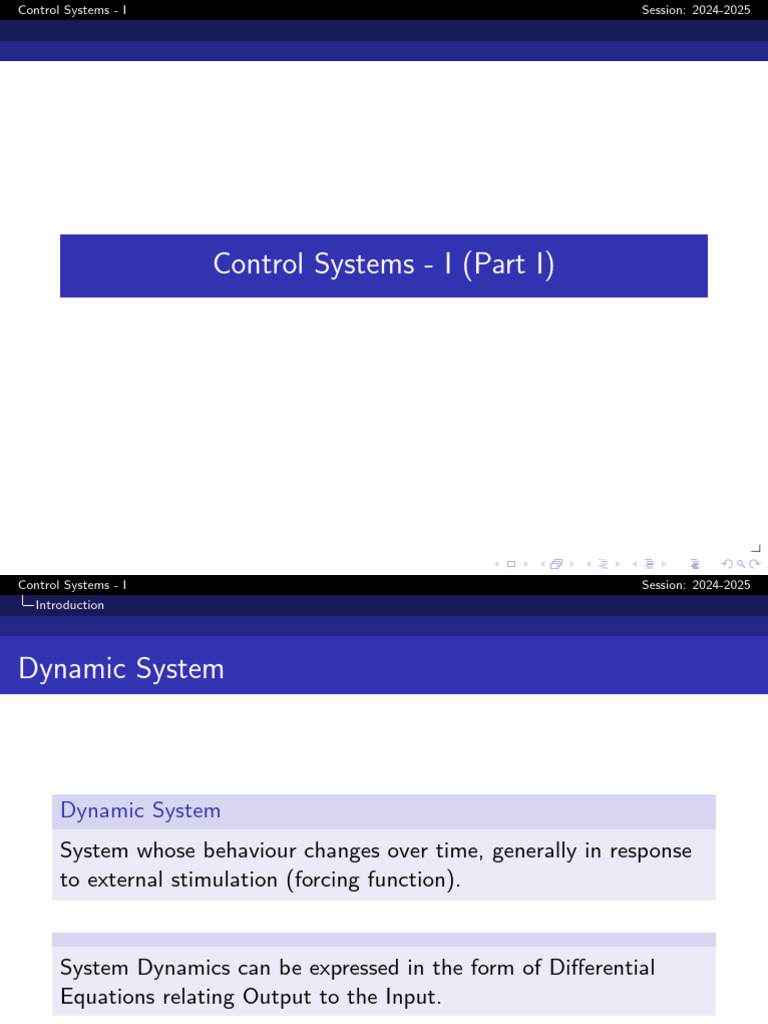 Control Systems Overview 2024-2025 | PDF | Control Theory | Feedback