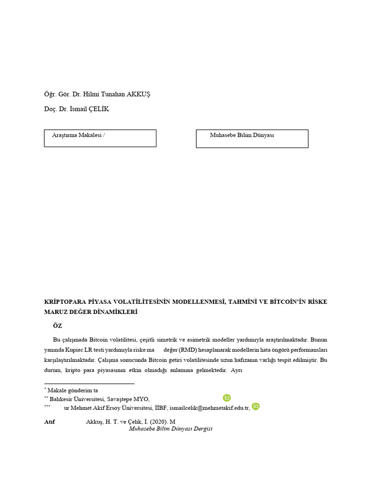 Bitcoin Volatility and Risk Modeling | PDF | Cryptocurrency ...