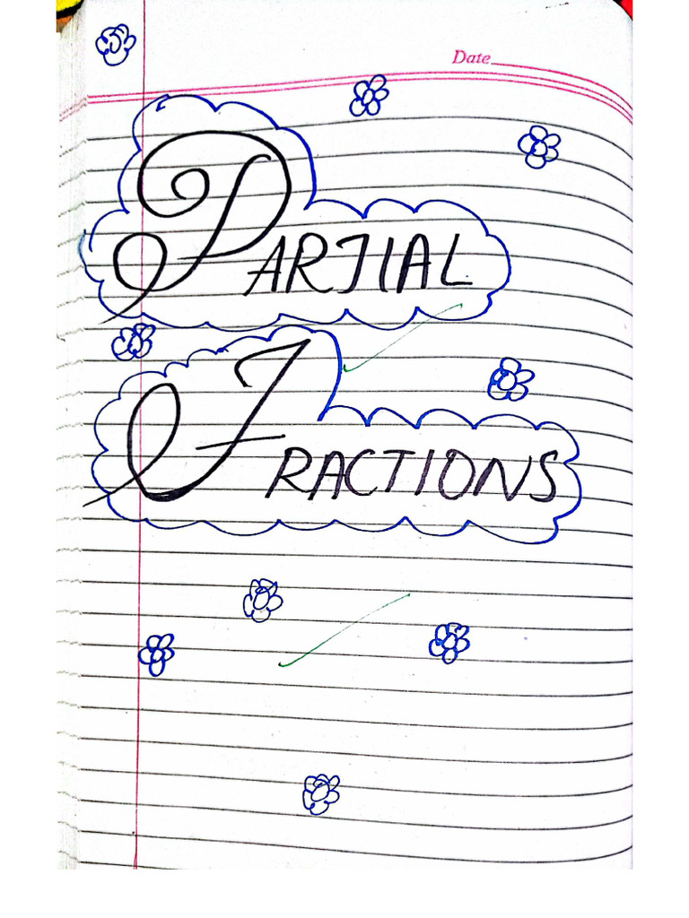 Chapter 04 Partial Fractions Exercise 4.1 | PDF