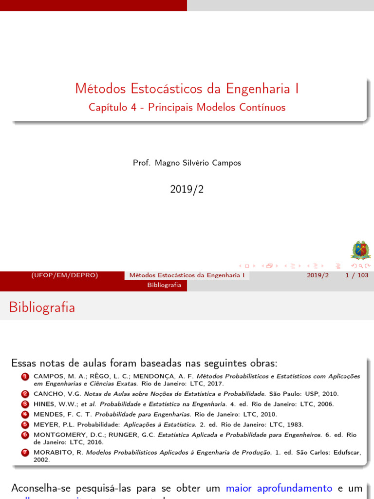 Distribuições Contínuas de Probabilidade | PDF | Distribuição de ...