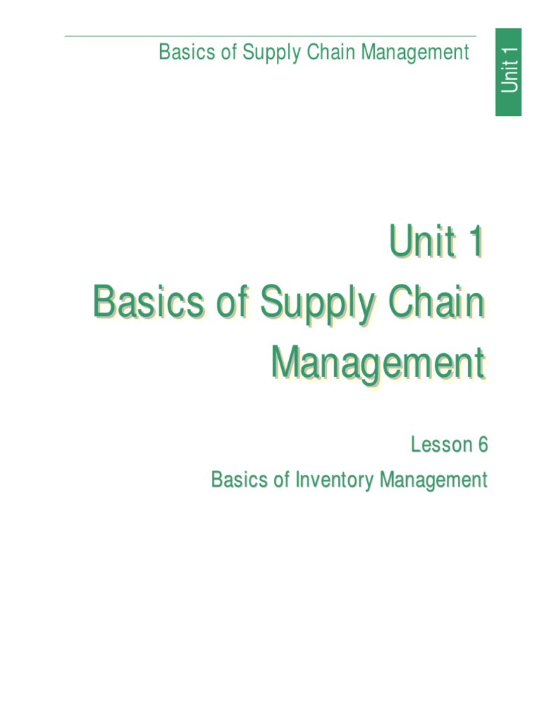 APICS CPIM Basics of Inventory Management | PDF | Inventory | Balance Sheet