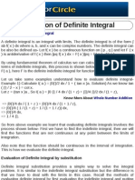 Evaluation of Definite Integral