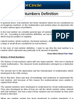 Real Numbers Definition