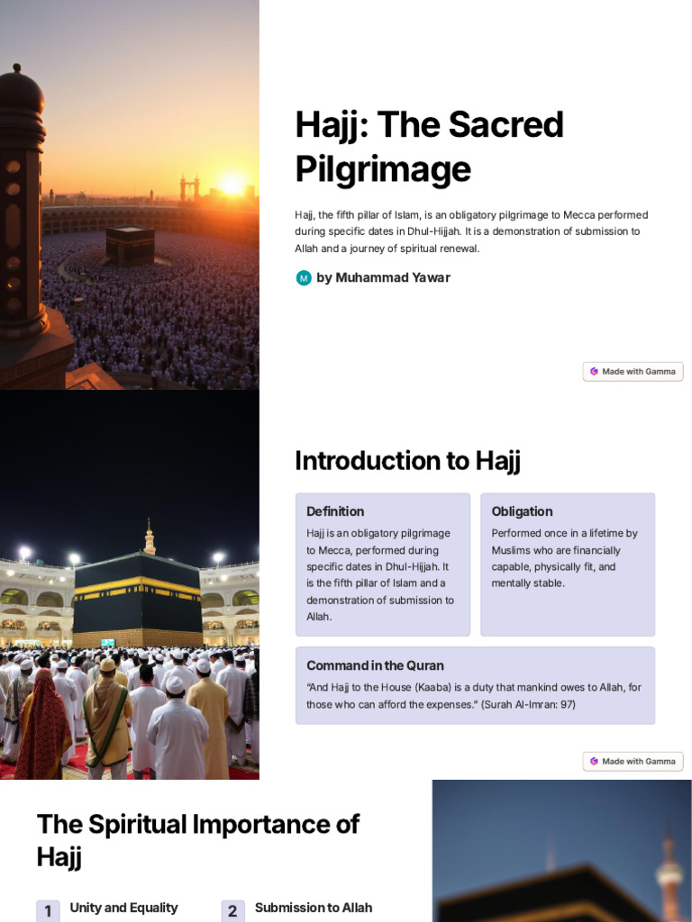 Understanding Hajj: A Pilgrimage Guide | PDF | Hajj | Abrahamic Religions