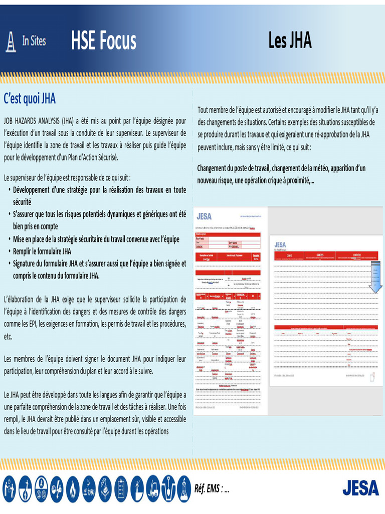 Analyse des Risques au Travail (JHA) | PDF