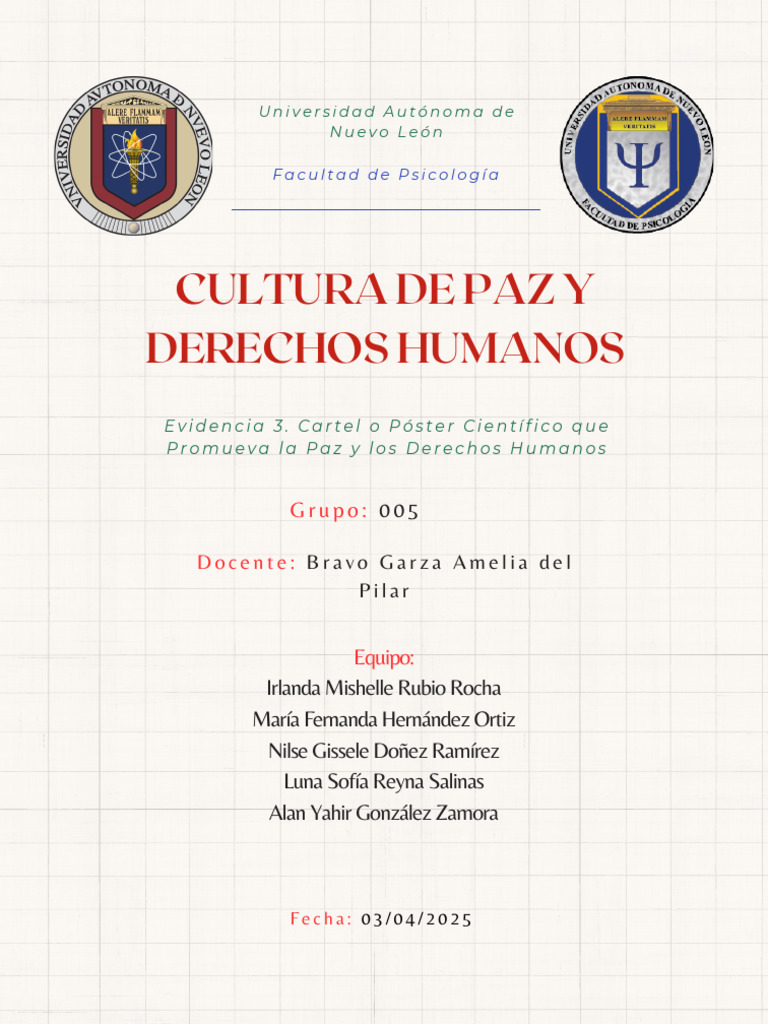 Cartel sobre Paz y Derechos Humanos | PDF