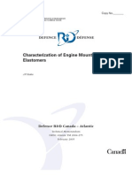 Characterization of Engine Mount Elastomers: Defence Défense