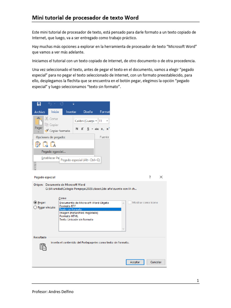 Mini Tutorial Word Para Tp 2025040301120601 | PDF | Procesador de ...
