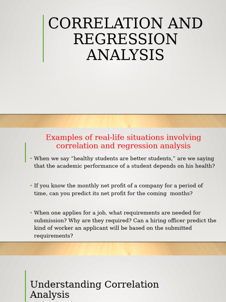 Correlation and Regression Analysis | PDF | Scientific Method ...