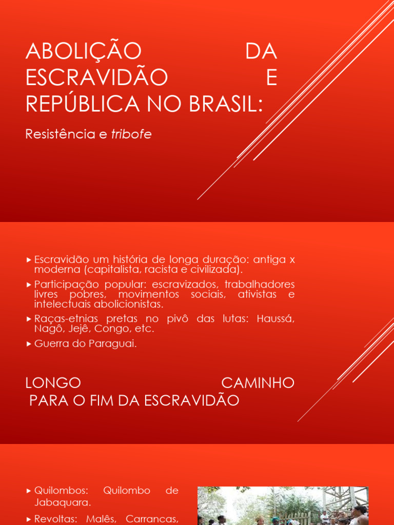 Abolição Da Escravidão e República No Brasil | PDF | Abolicionismo ...