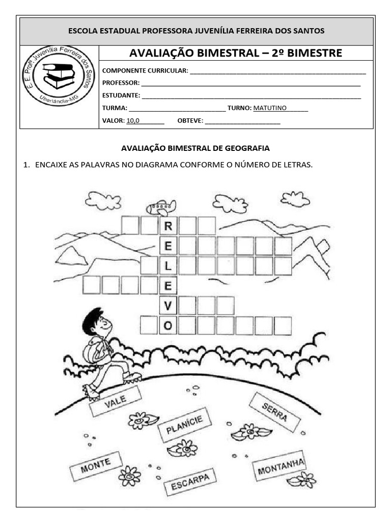 Avaliação de Geografia Adaptada | PDF