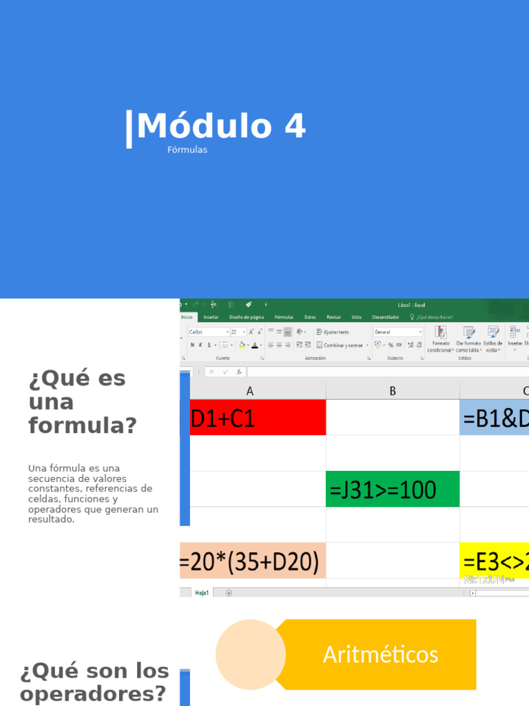 Fórmulas y Operadores en Excel | PDF