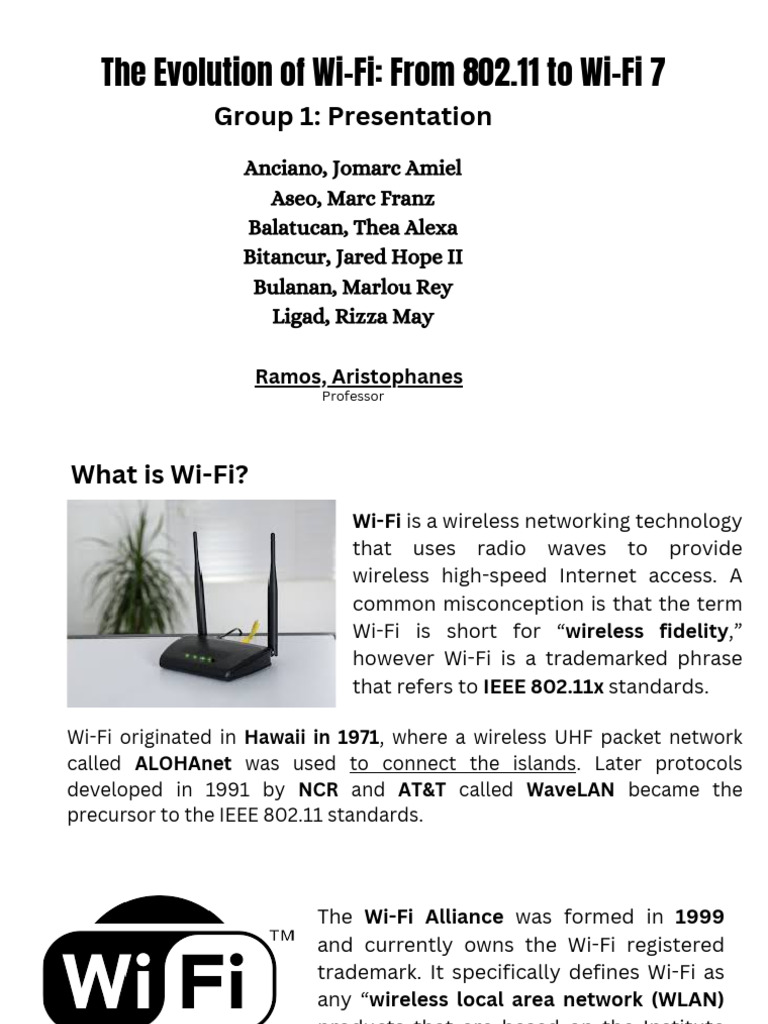 Wi-Fi Standards Evolution Overview | PDF | Ieee 802.11 | Wi Fi