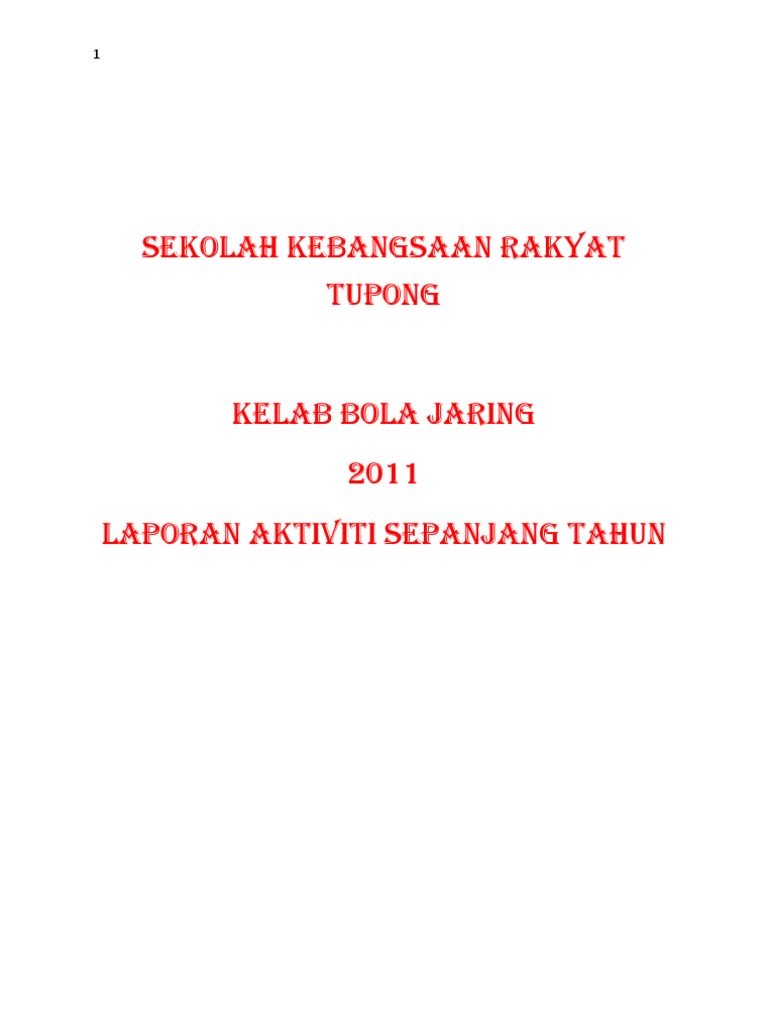 Laporan Kelab Bola Jaring