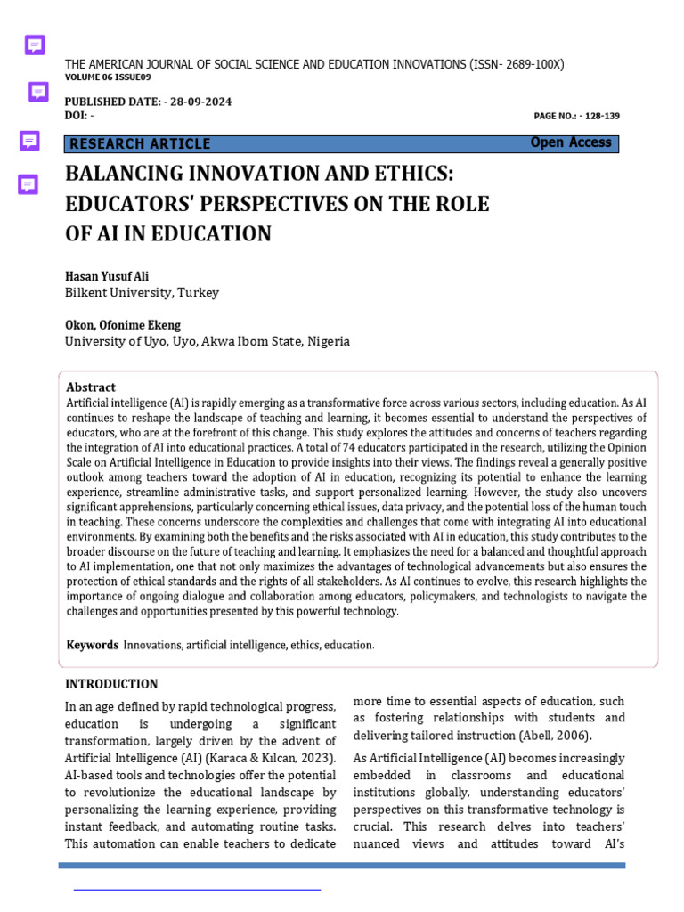 Educators' Views on AI in Education | PDF | Artificial Intelligence ...