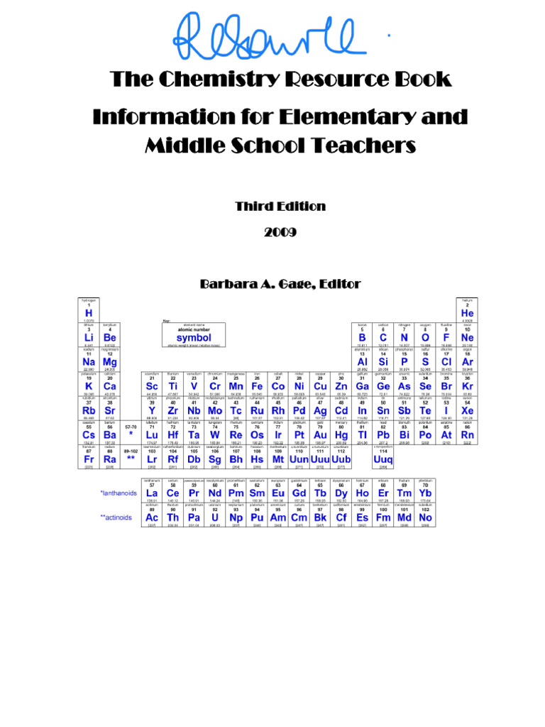 Chemistry Resource Book | PDF | Atoms | Mixture