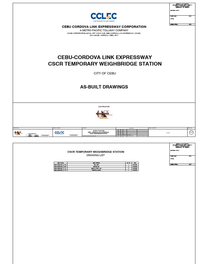 CCLEX As-Built Plans and Details | PDF