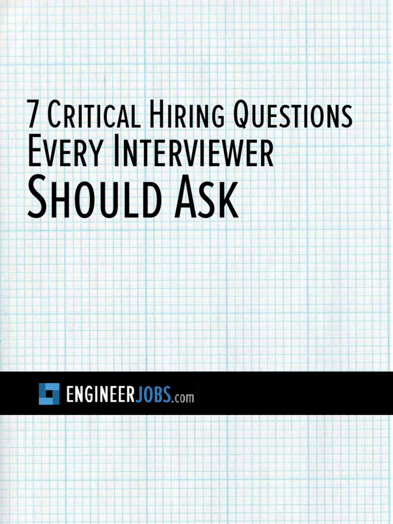 Essential Interview Questions for Hiring | PDF | Cognitive Science ...