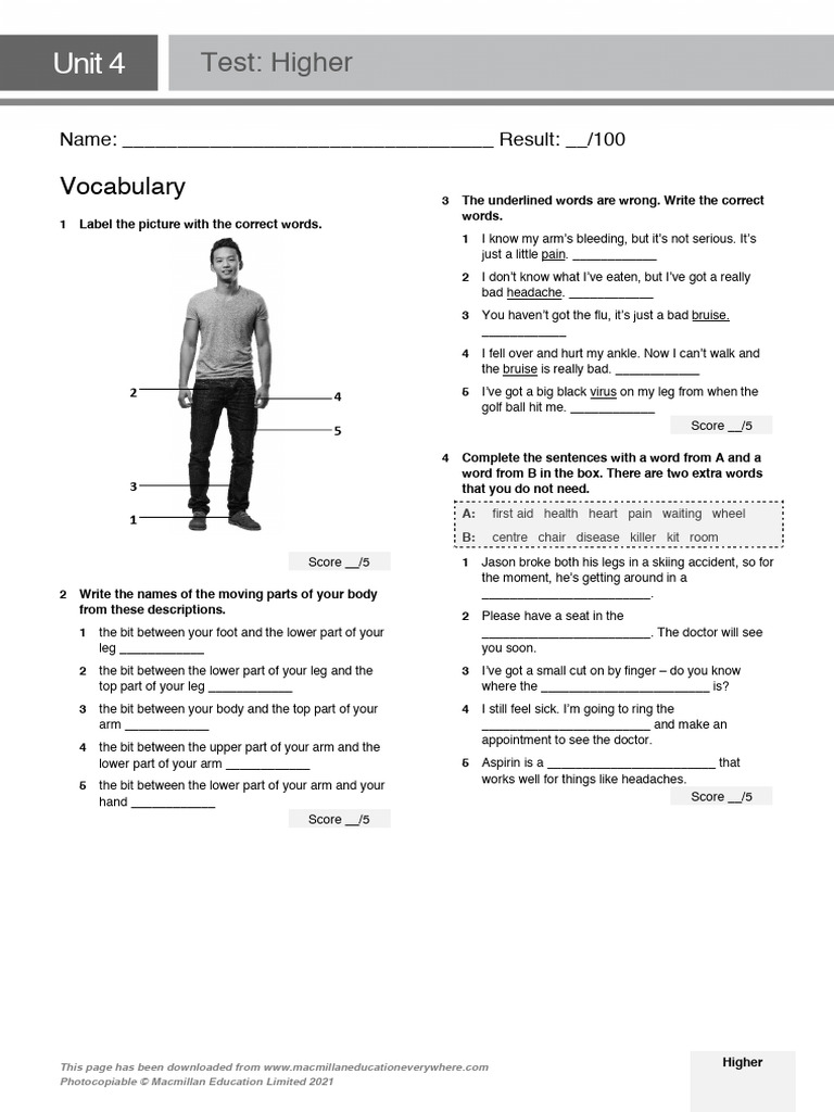 Higher Unit 4 Test Overview | PDF