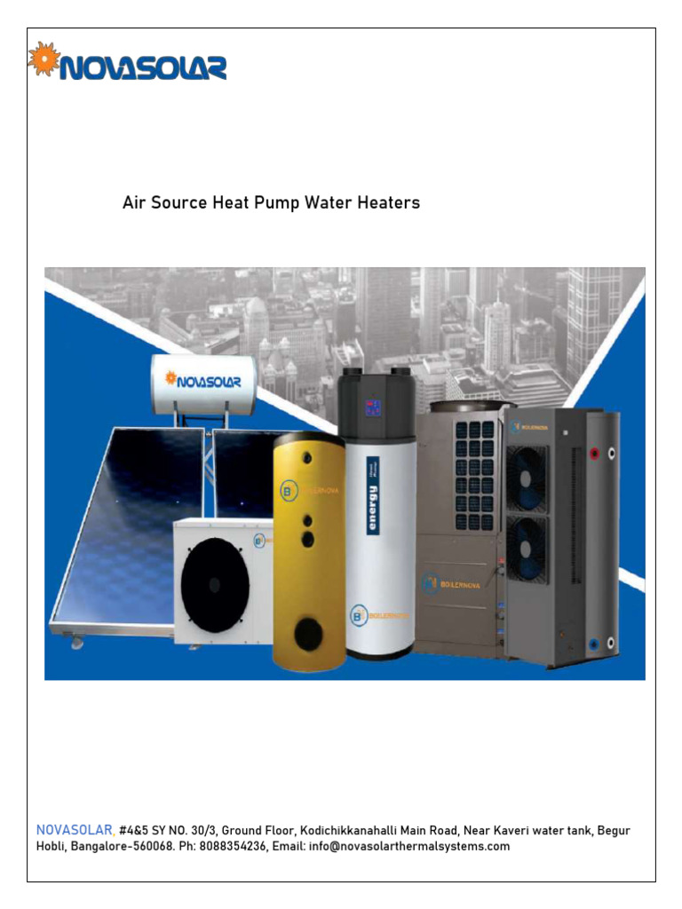 Novasolar Air Source Heat Pump Overview | PDF | Heat Pump | Heat Exchanger
