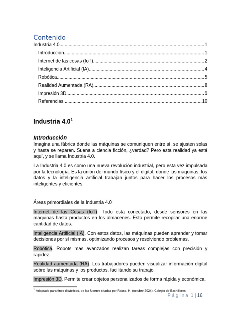 Industria 4.0: Transformación Tecnológica | PDF | Internet de las Cosas ...