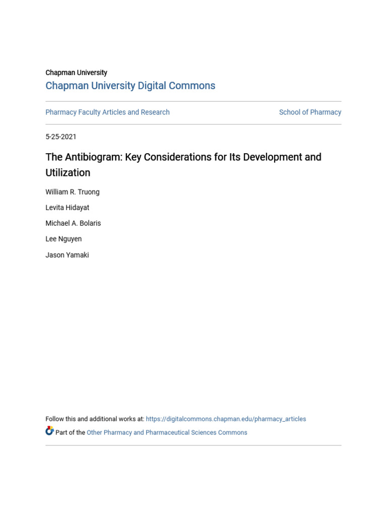 The Antibiogram - Key Considerations | PDF | Antimicrobial Resistance ...