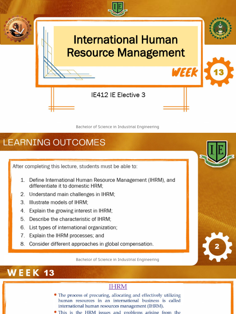 Elective 3 Week 13 International Human Resource Management | PDF ...
