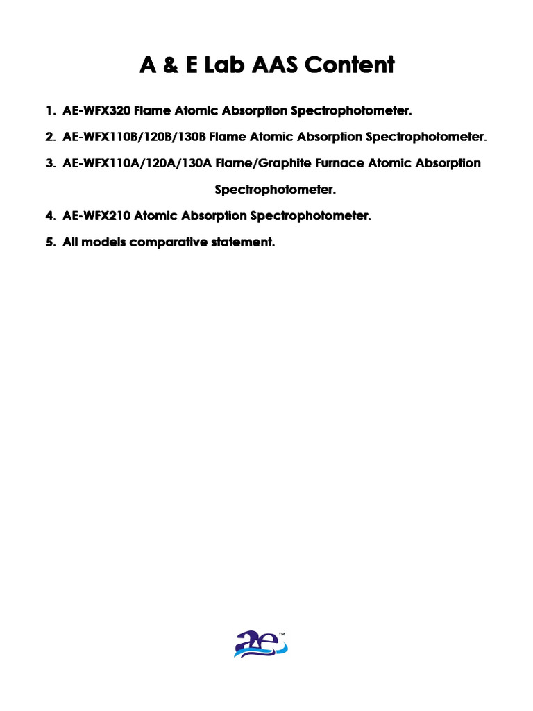 EA Lab AAS Brochures | PDF | Atomic Absorption Spectroscopy ...