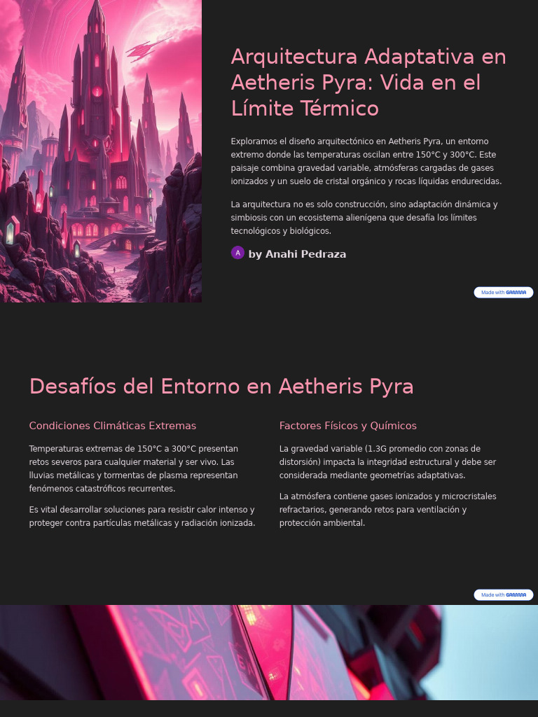 Arquitectura Adaptativa en Aetheris Pyra | PDF | Entorno natural | Sólido