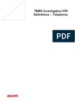 TEMS Investigation KPI Definitions - Telephony