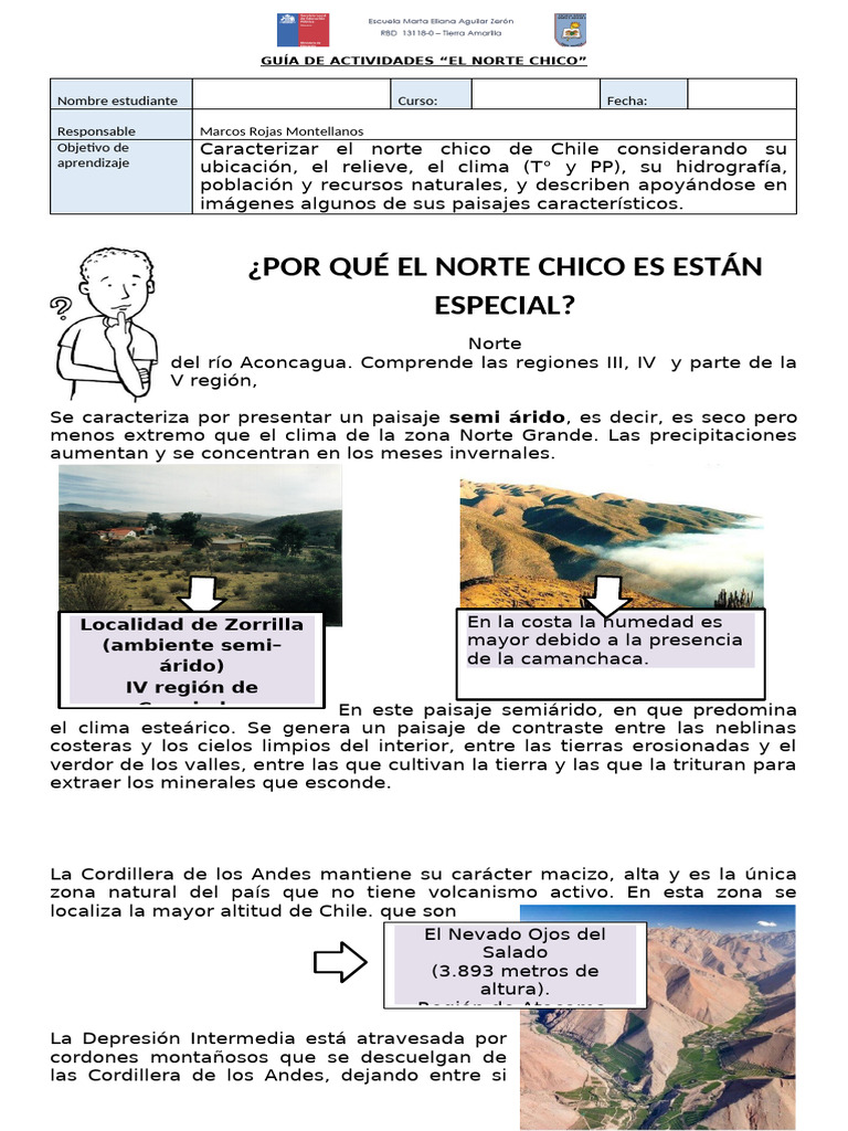 Características del Norte Chico de Chile | PDF | Ciencias de la Tierra ...