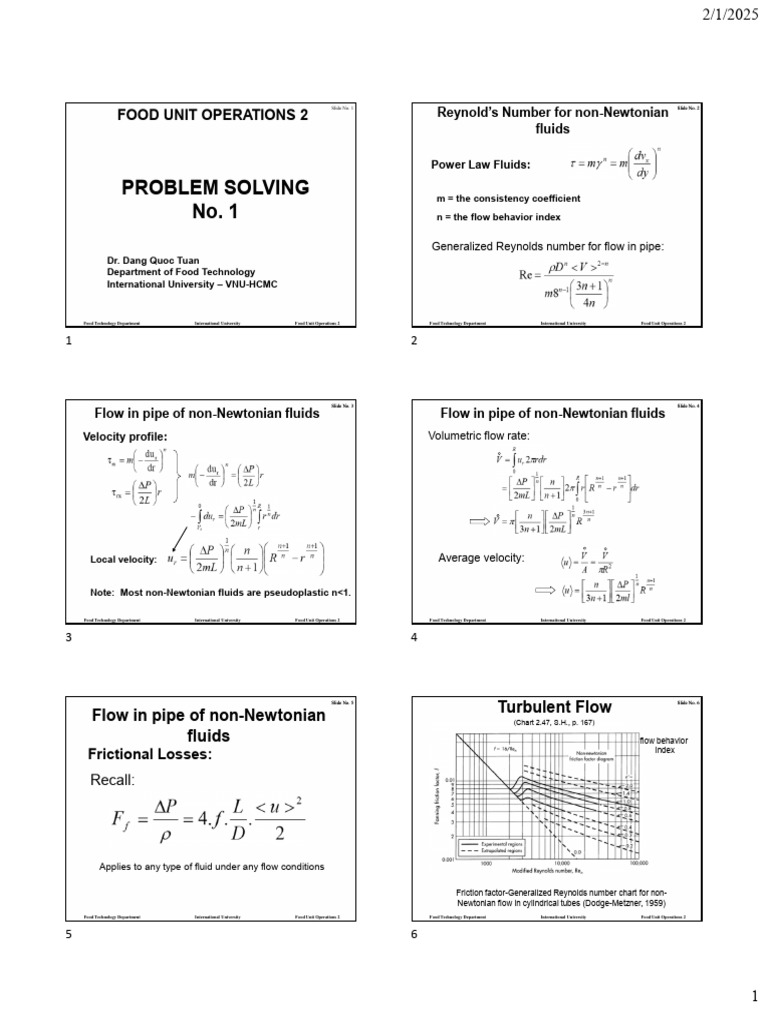 U2 Problem Solving No1 | PDF | Fluid Dynamics | Reynolds Number