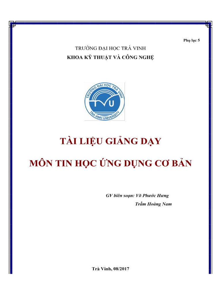 Tin Hoc Ung Dung Co Ban - Final | PDF
