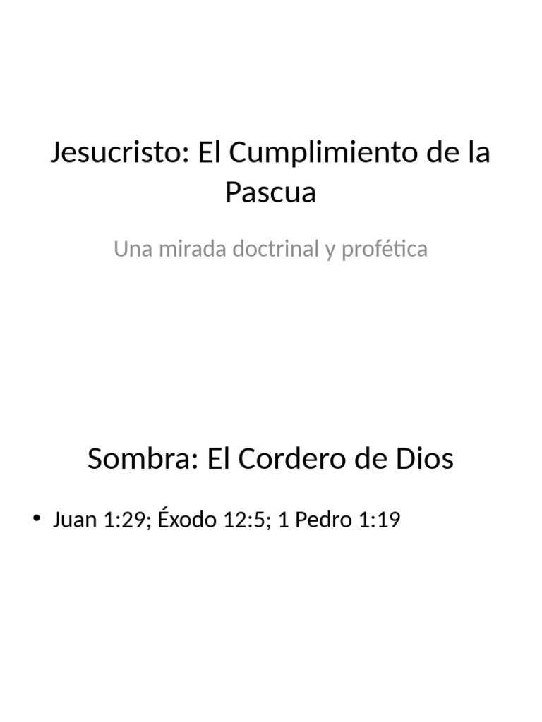 Jesucristo y el Significado de la Pascua | PDF