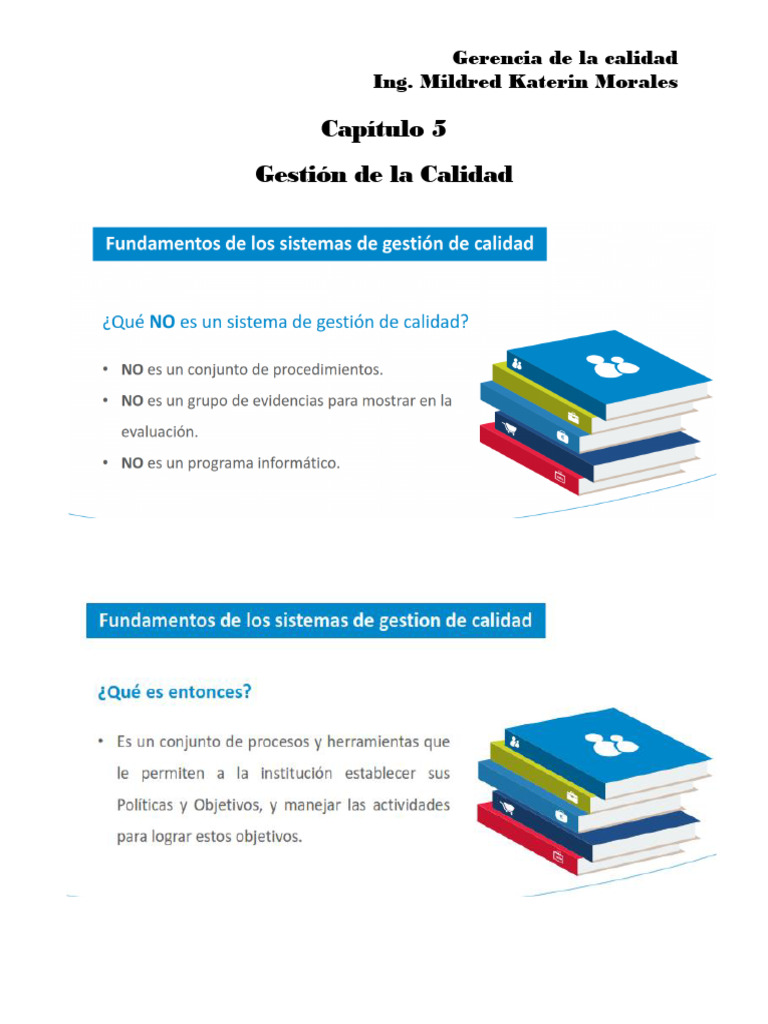 Gestión de la Calidad y Mejora Continua | PDF | Gestión de la calidad ...
