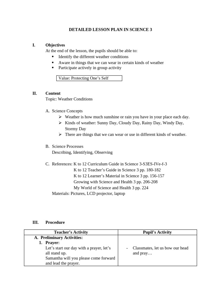Detailed-Lesson-Plan-Science-3 | PDF | Cloud | Sky