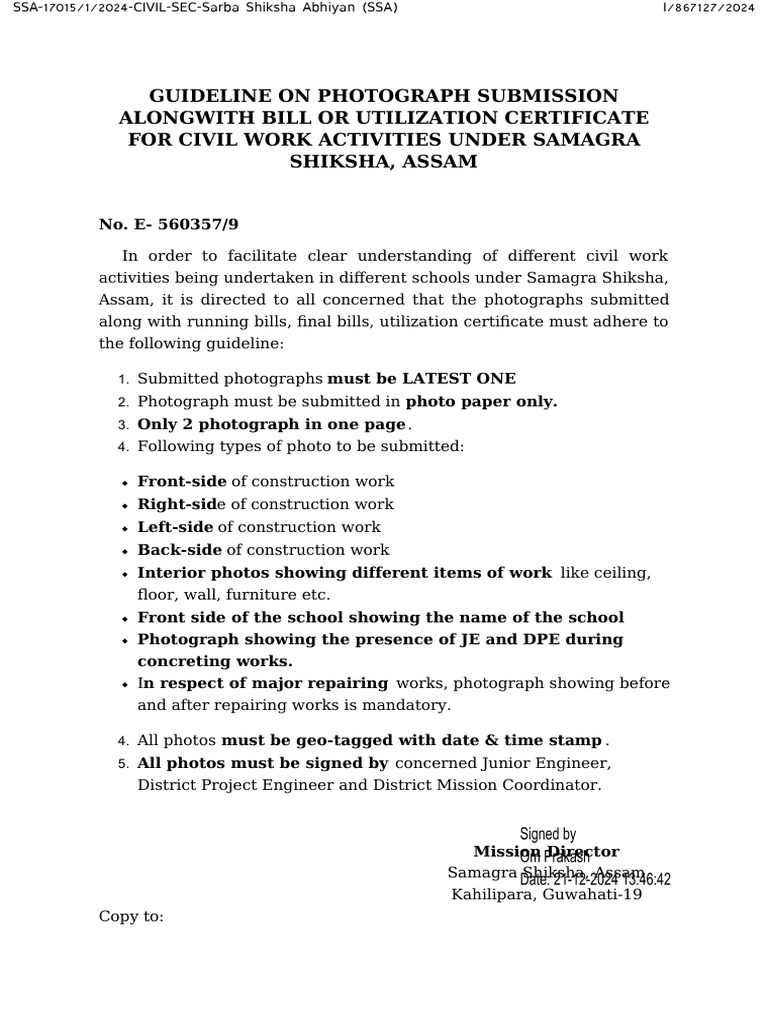Guideline on Submission of Photograph | PDF