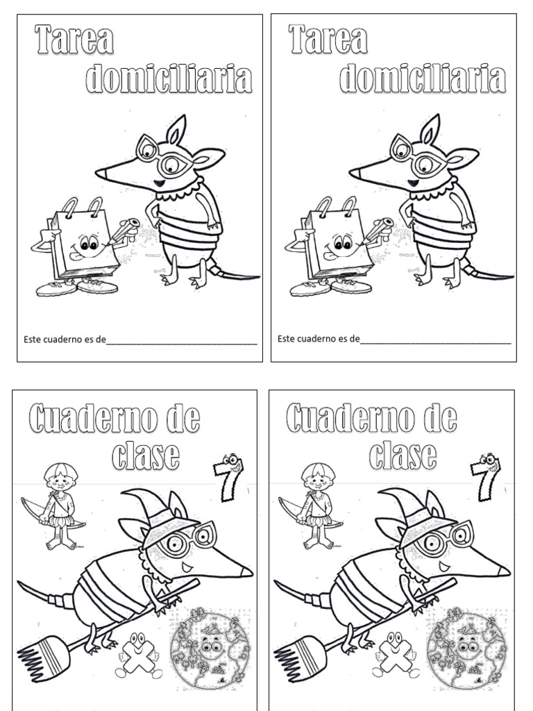 Carátulas Cuadernos Segundo Año | PDF