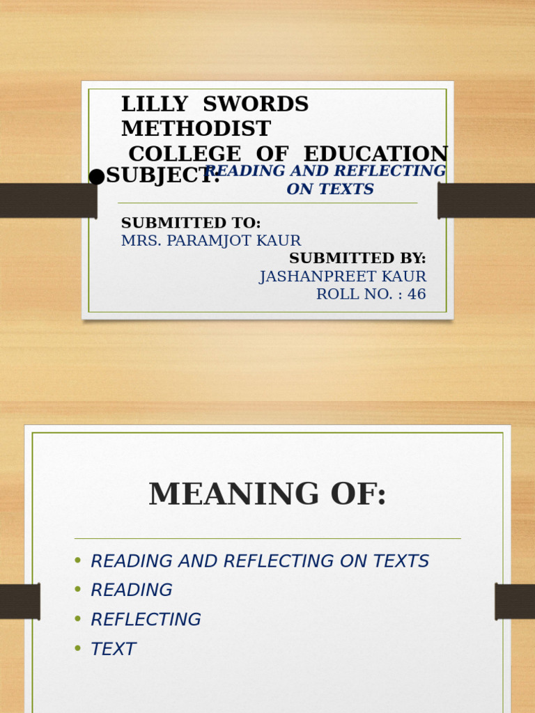 Readind and Reflecting On Texts | PDF | Educational Assessment | Cognition