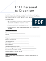 Personal Tax Organiser