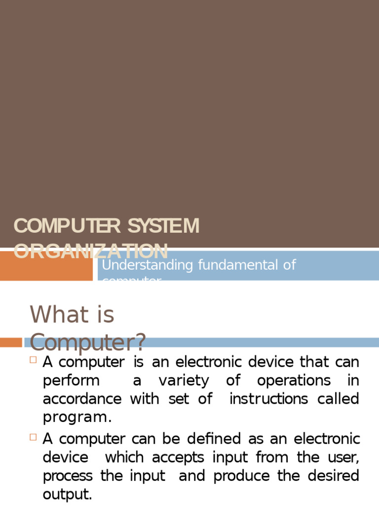 Computer System Organization Basics | PDF | Hard Disk Drive | Computer ...