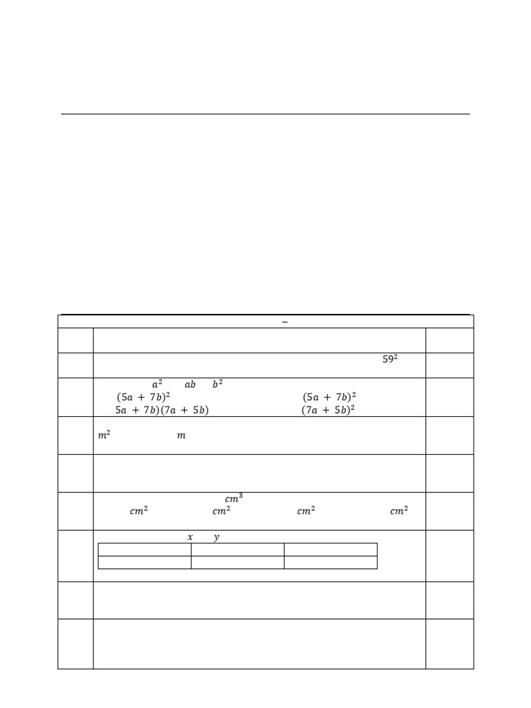 Class 8 Maths Mid-Term Paper 2024 | PDF