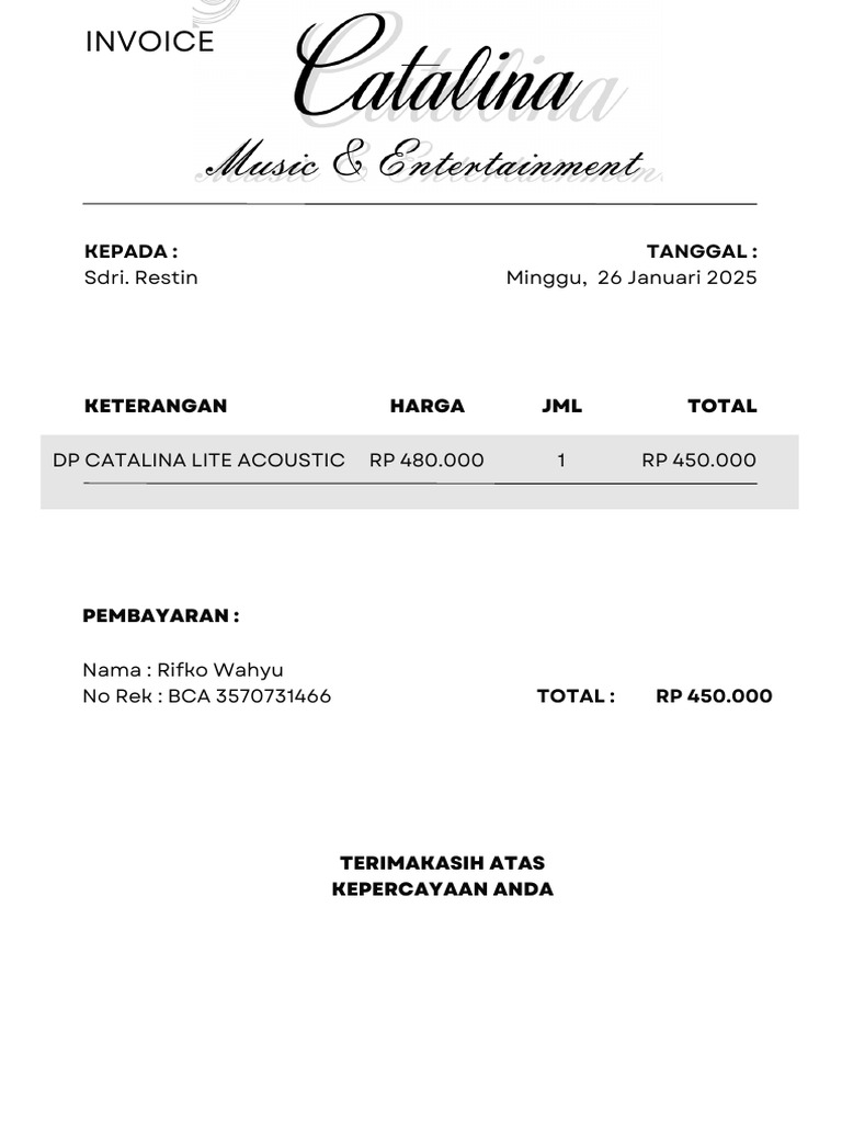 Invoice Restin | PDF